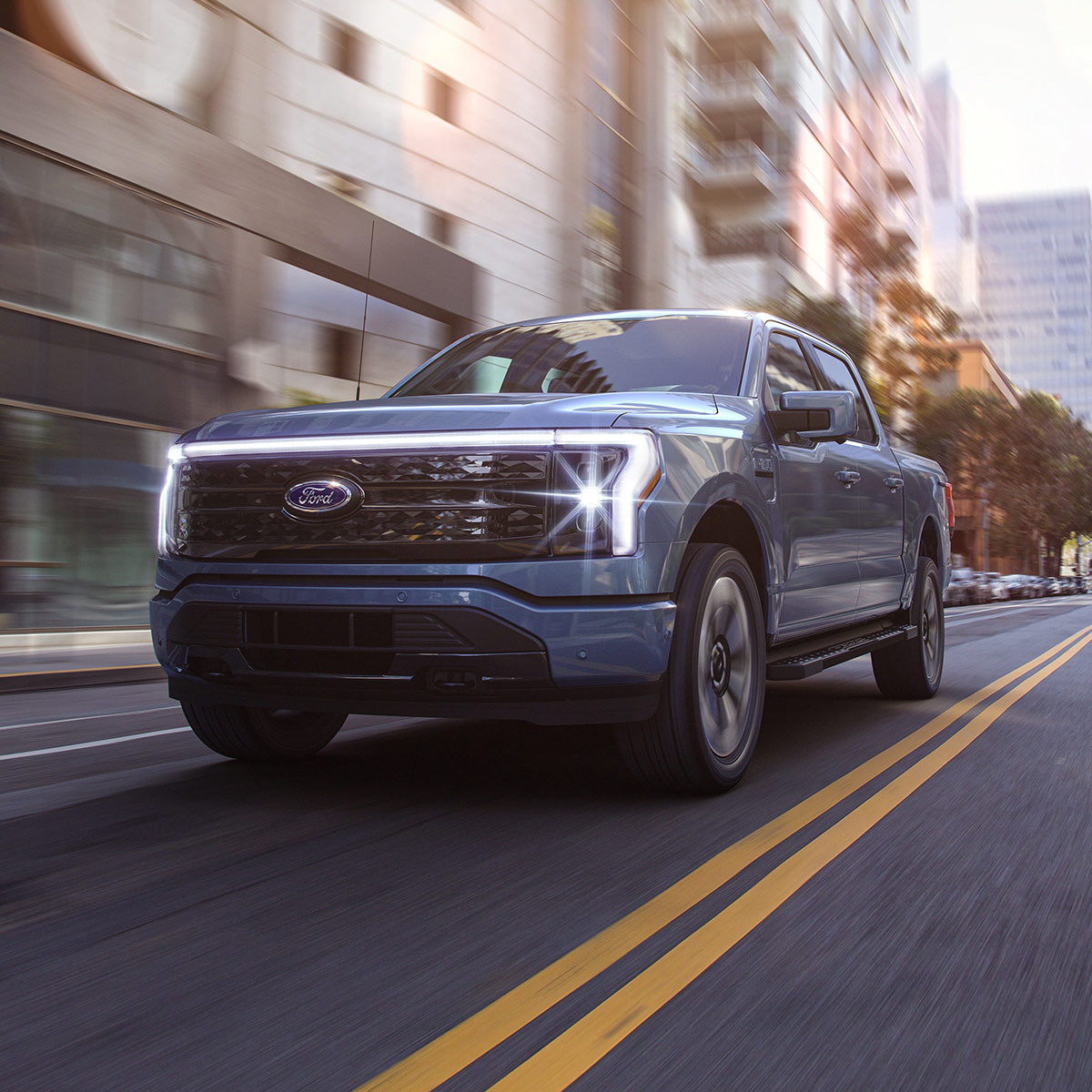 Ford Lightning pulling Airstream