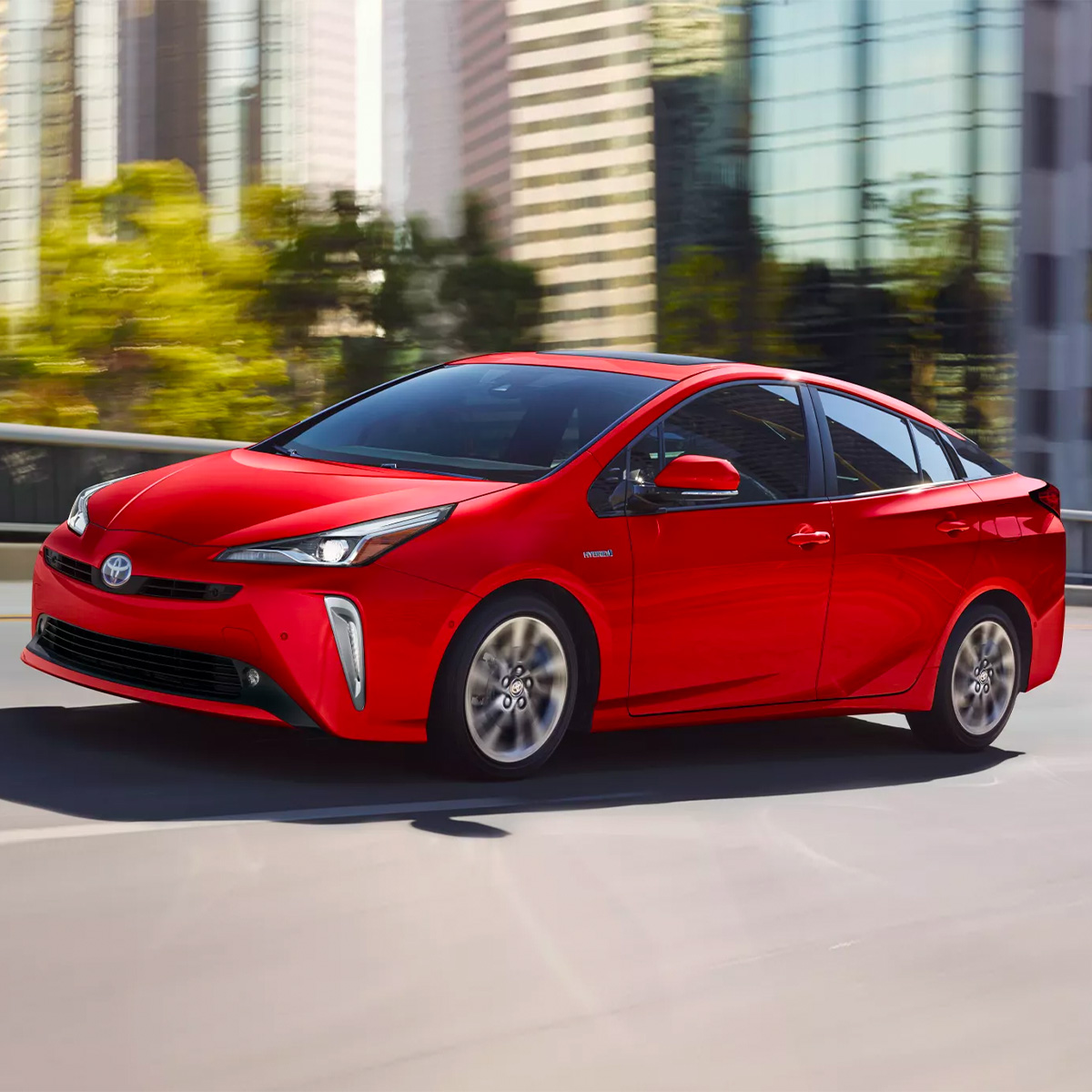 2022 Toyota Prius Driving on the road